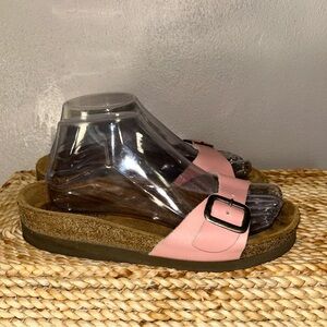 Naot Pink Buckle Strap Sandals